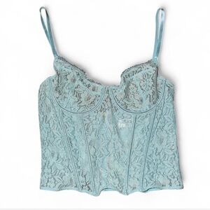 Beginning Boutique Louisa Light Blue Corset Top NWT USA Size 12